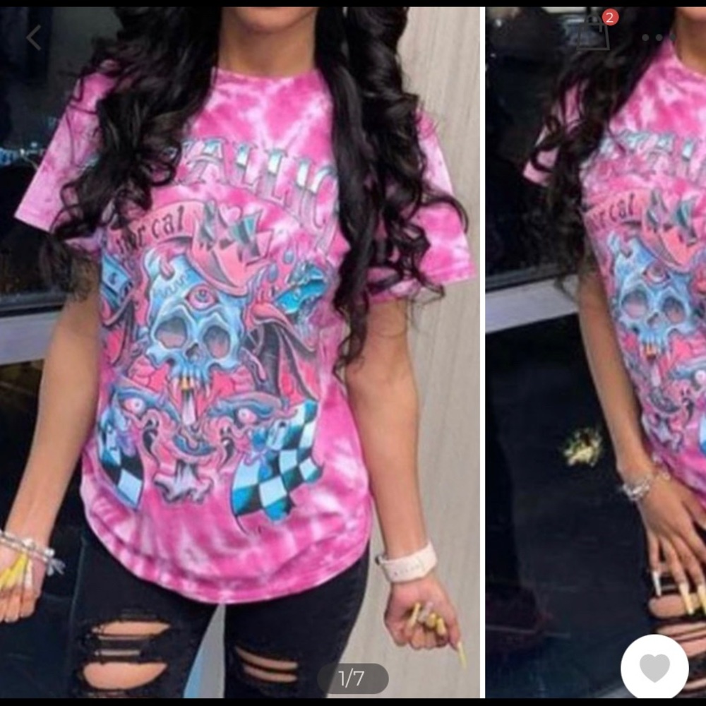 Pink graphic tee